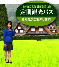 2か所の世界遺産を訪れる 定期観光バス