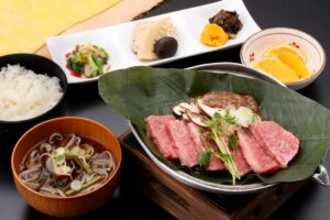 Grilled Hida beef with miso