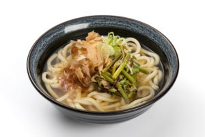 Udon  with edible wild plants