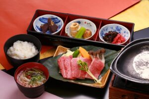 Grilled hida beef set meal