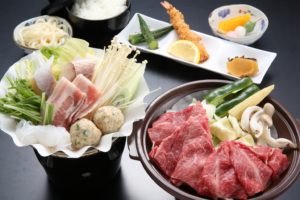 インバウンドB(銀) 国産牛陶板焼き＆海鮮鍋