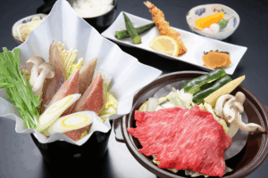 インバウンドB飛騨牛陶板焼き＆海鮮鍋