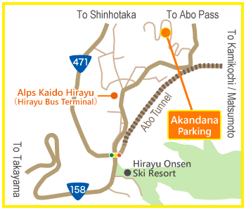 Akandana Parking Access Map（詳細）