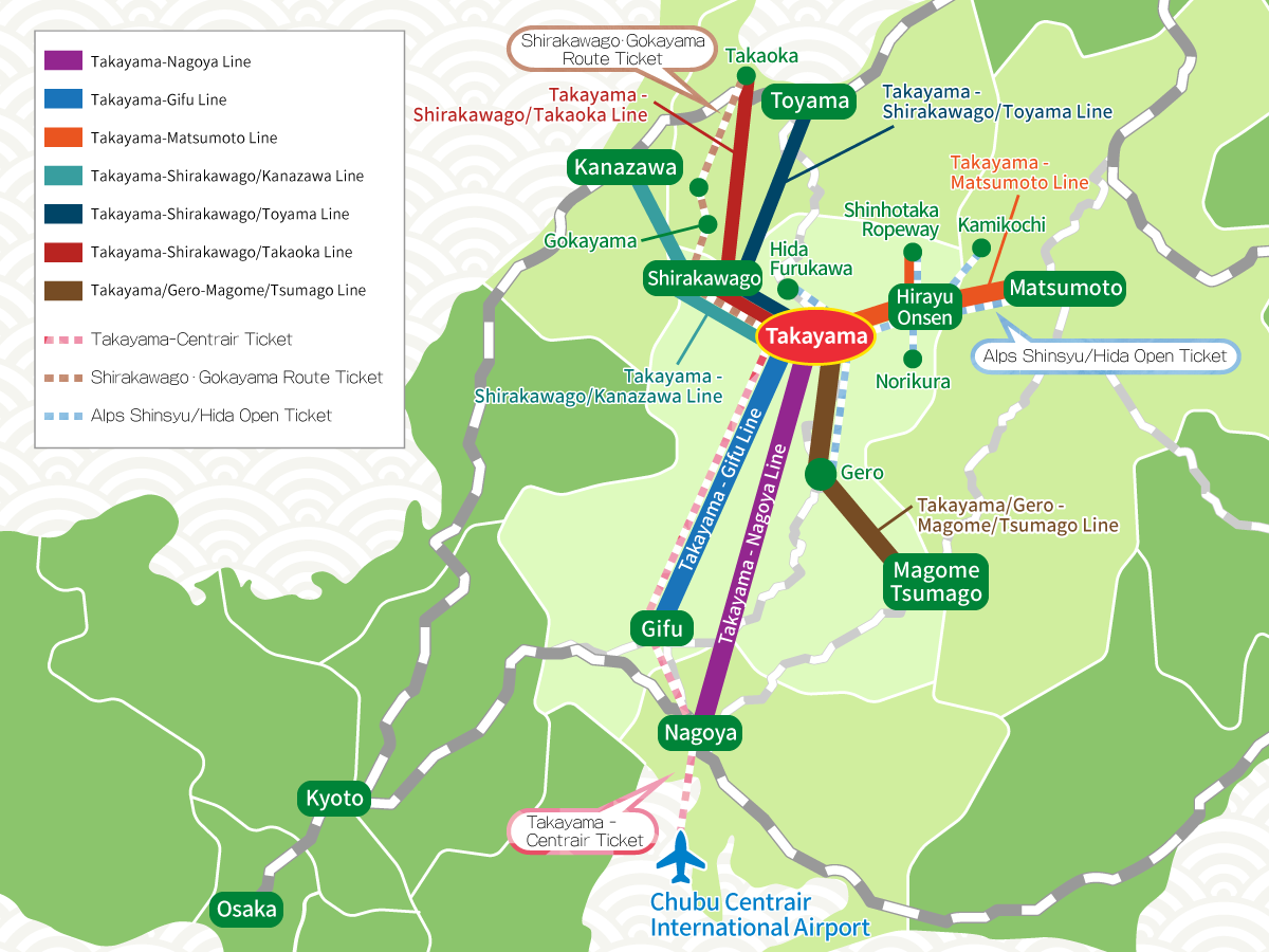 Access from Nagoya and Hokuriku