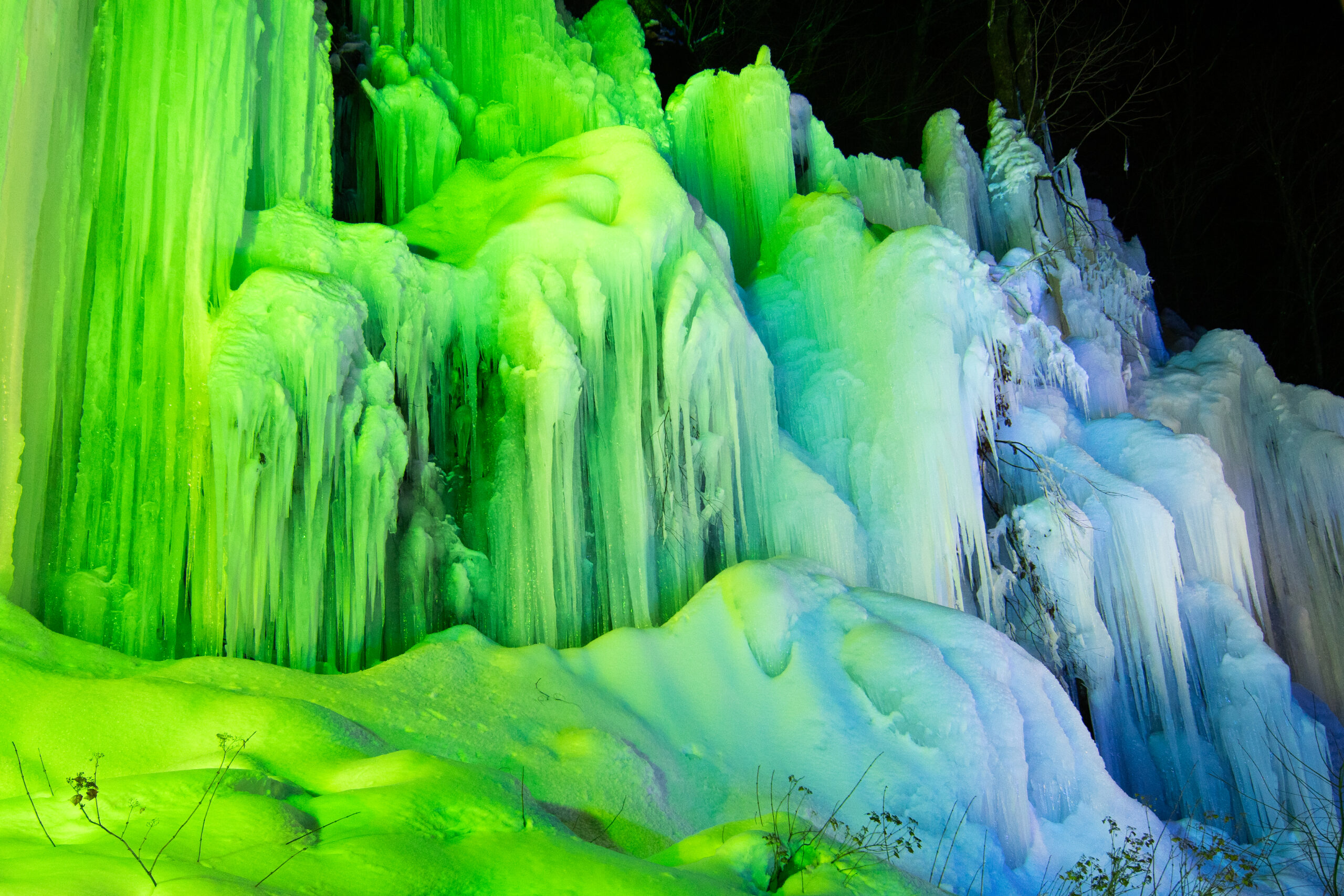 Hida Great Limestone Cave Ice Gorge Illumination